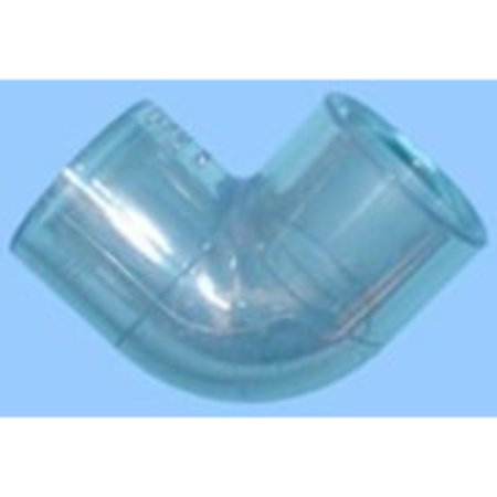 PROFESSIONAL PLASTICS Clear PVC Schedule 40 90DG ST EL-SLXSL, 406-025L - 2-1/2 Inch (1 Pcs) FITPVCCLELL902.50S40-406025L1